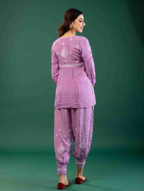 Leela Purple Muslin Co-ord Set