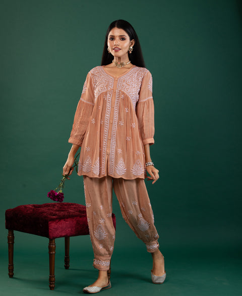 Leela Brown Muslin Co-ord Set