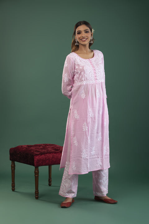 Amreen Pink Modal Kurta Set