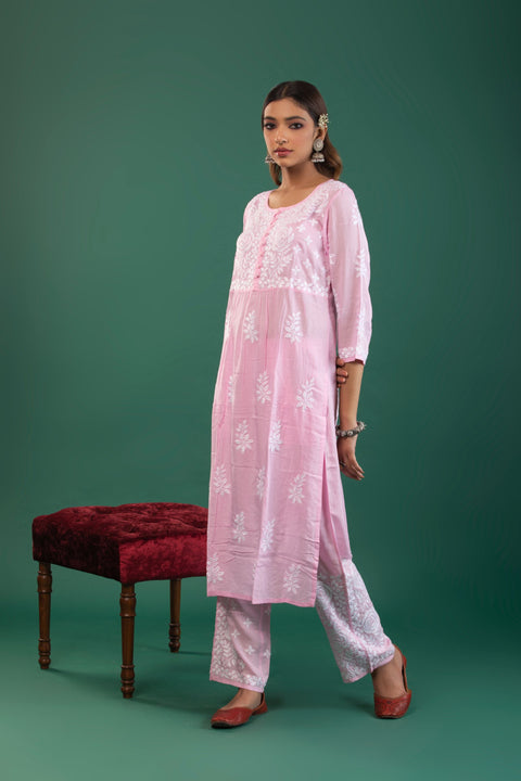 Amreen Pink Modal Kurta Set