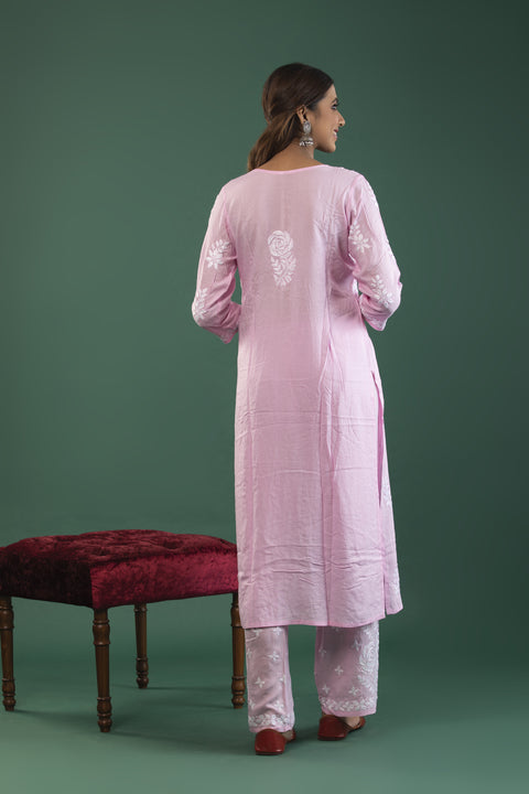 Amreen Pink Modal Kurta Set