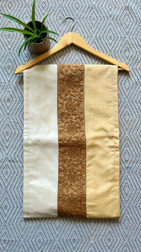 Tia Table Runner with Chikankari