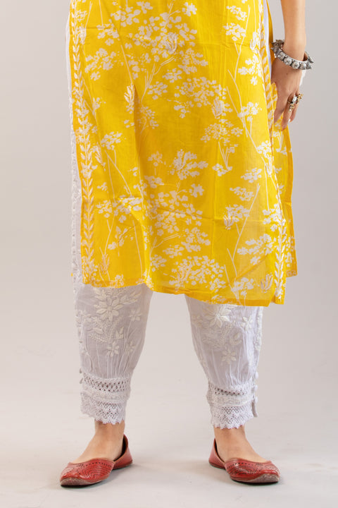 Hiba Cotton Harem Pants with lace